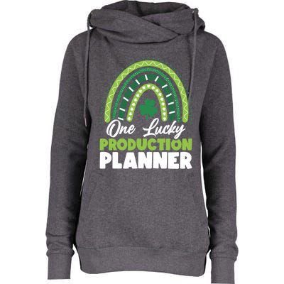 St Patricks Day One Lucky Production Planner Funny Gift Womens Funnel Neck Pullover Hood