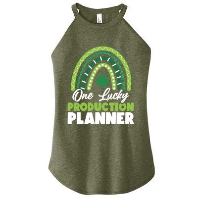 St Patricks Day One Lucky Production Planner Funny Gift Women's Perfect Tri Rocker Tank