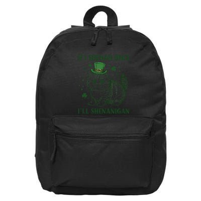 St Patricks Day If I Shenan Once I’Ll Shenanigan Funny Cat 16 in Basic Backpack