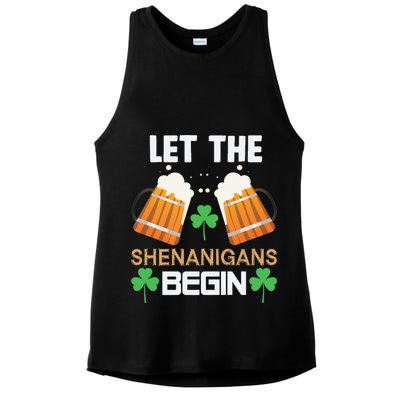St Patricks Day Ladies PosiCharge Tri-Blend Wicking Tank