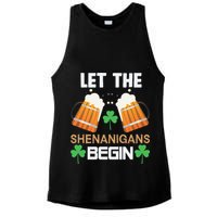 St Patricks Day Ladies PosiCharge Tri-Blend Wicking Tank