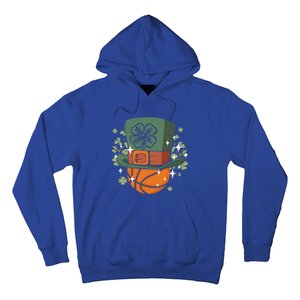 St Patricks Day Shamrock Irish Leprechaun Basketball Gift Hoodie