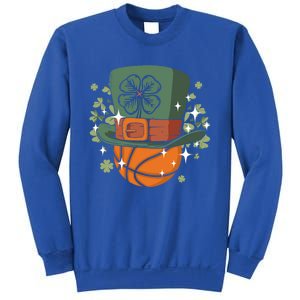 St Patricks Day Shamrock Irish Leprechaun Basketball Gift Sweatshirt