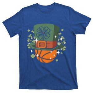 St Patricks Day Shamrock Irish Leprechaun Basketball Gift T-Shirt