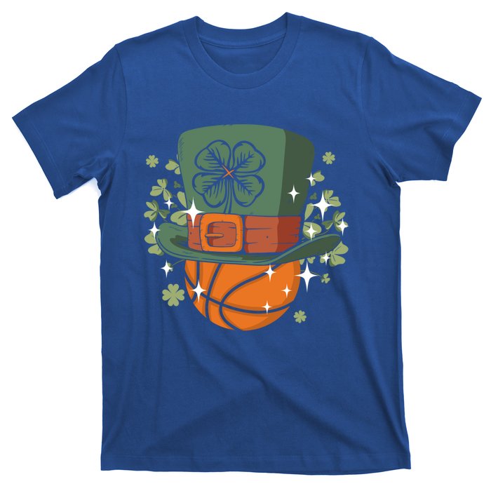 St Patricks Day Shamrock Irish Leprechaun Basketball Gift T-Shirt