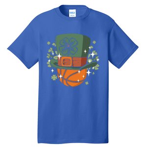 St Patricks Day Shamrock Irish Leprechaun Basketball Gift Tall T-Shirt