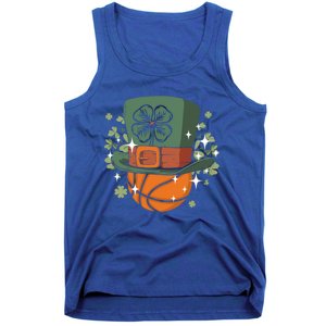 St Patricks Day Shamrock Irish Leprechaun Basketball Gift Tank Top