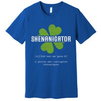 St Patricks Day Irish Shenanigator Lucky Funny Cloverleaf Gift Premium T-Shirt