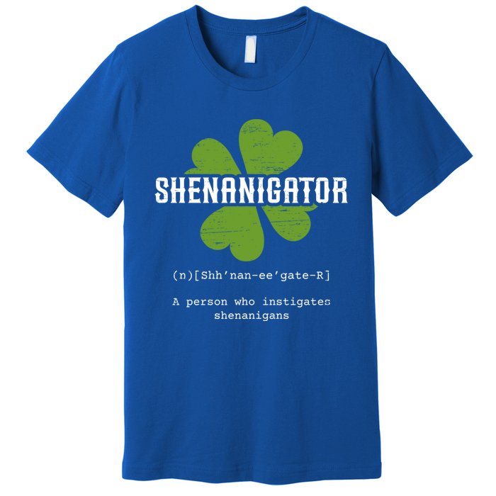 St Patricks Day Irish Shenanigator Lucky Funny Cloverleaf Gift Premium T-Shirt