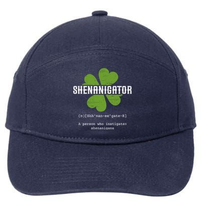 St Patricks Day Irish Shenanigator Lucky Funny Cloverleaf Gift 7-Panel Snapback Hat