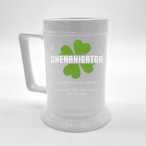 St Patricks Day Irish Shenanigator Lucky Funny Cloverleaf Gift Beer Stein