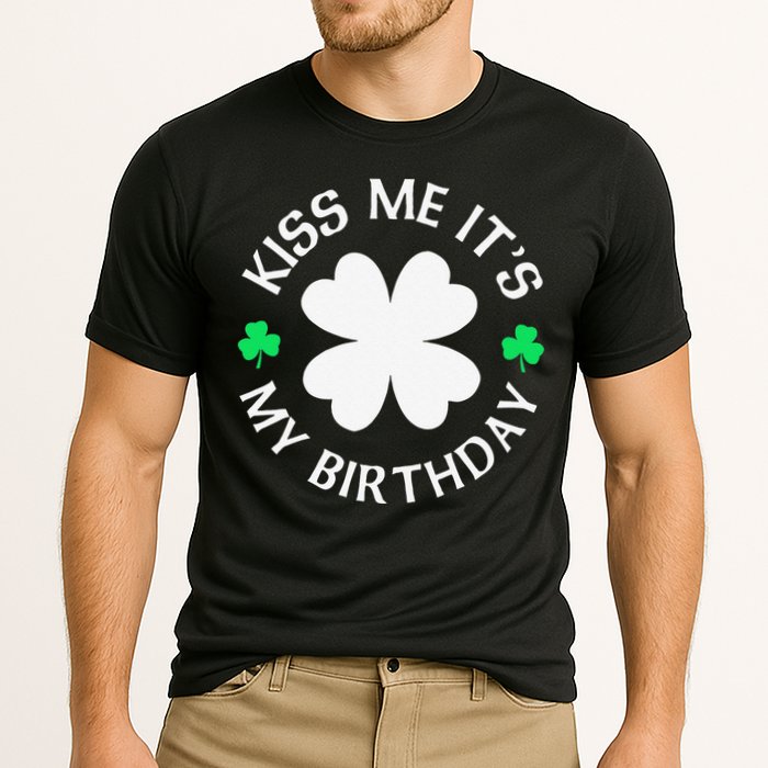 St Patricks Day Kiss Me It's My Birthday Cooling Performance Crew T-Shirt