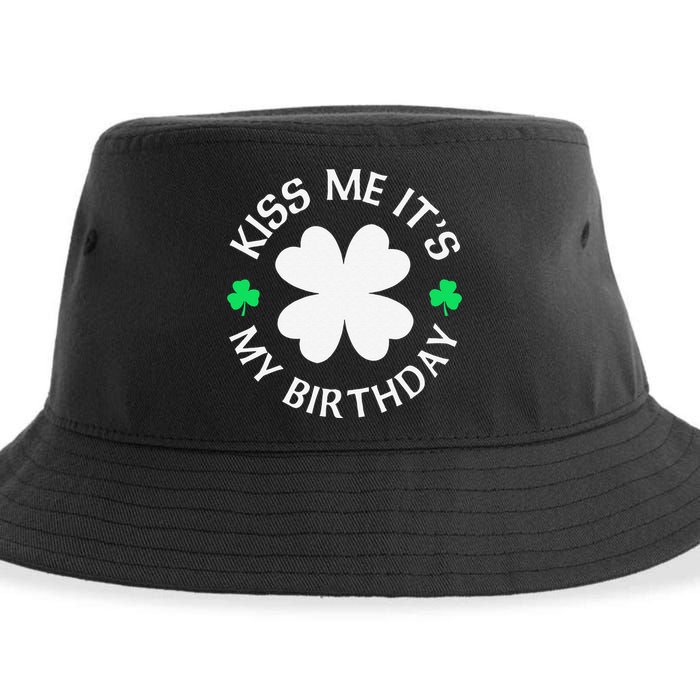 St Patricks Day Kiss Me It's My Birthday Sustainable Bucket Hat