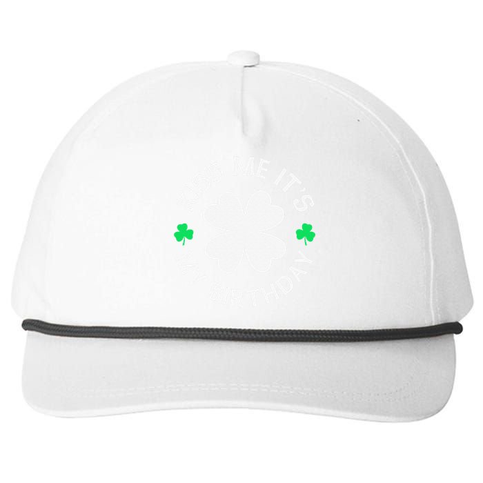 St Patricks Day Kiss Me It's My Birthday Snapback Five-Panel Rope Hat