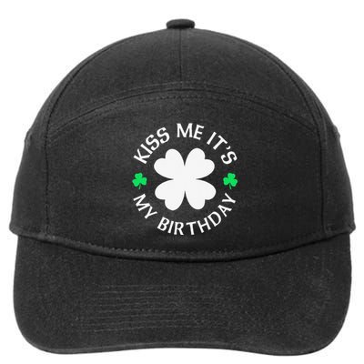 St Patricks Day Kiss Me It's My Birthday 7-Panel Snapback Hat