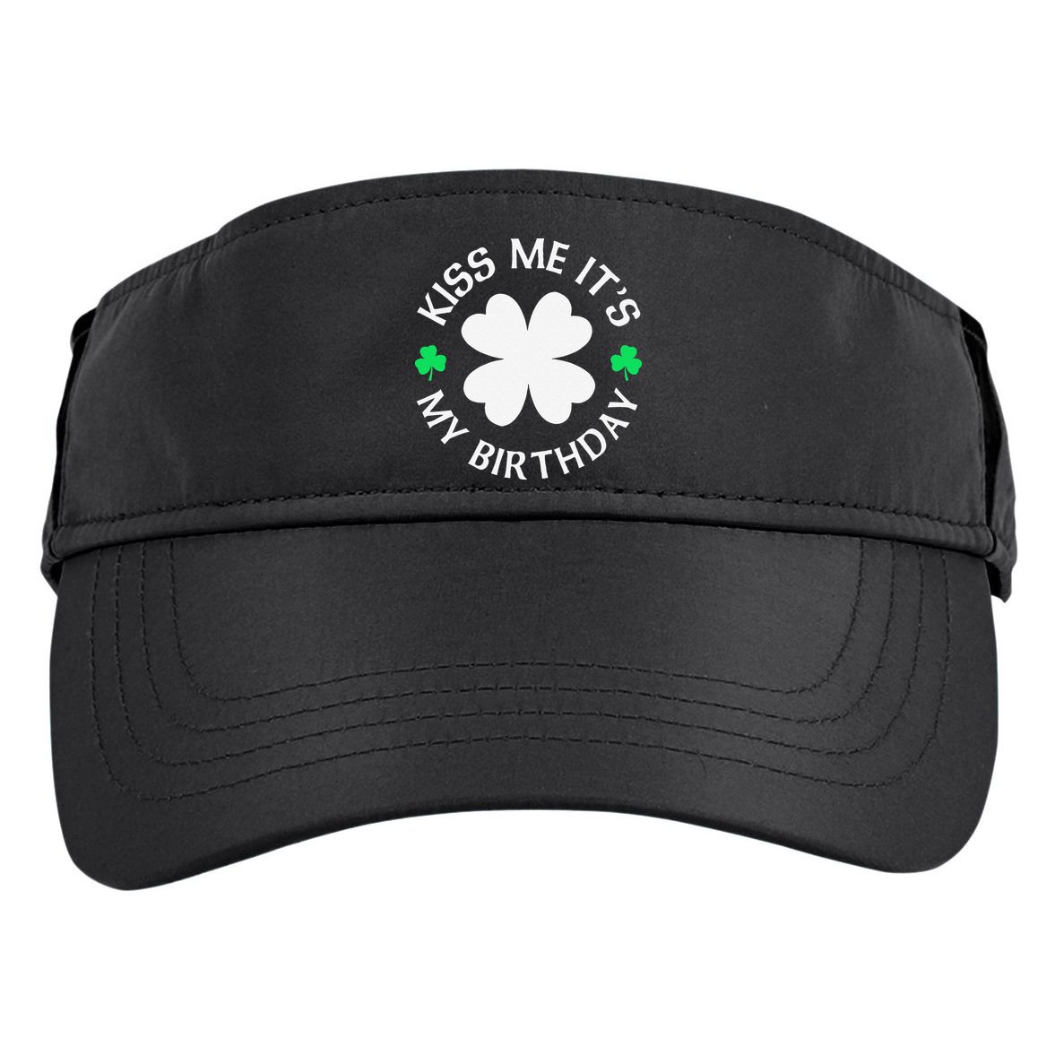 St Patricks Day Kiss Me It's My Birthday Adult Drive Performance Visor