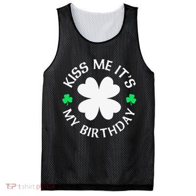 St Patricks Day Kiss Me It's My Birthday Mesh Reversible Basketball Jersey Tank