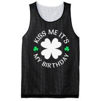 St Patricks Day Kiss Me It's My Birthday Mesh Reversible Basketball Jersey Tank