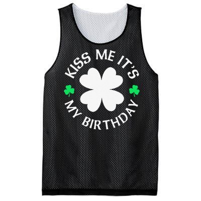 St Patricks Day Kiss Me It's My Birthday Mesh Reversible Basketball Jersey Tank