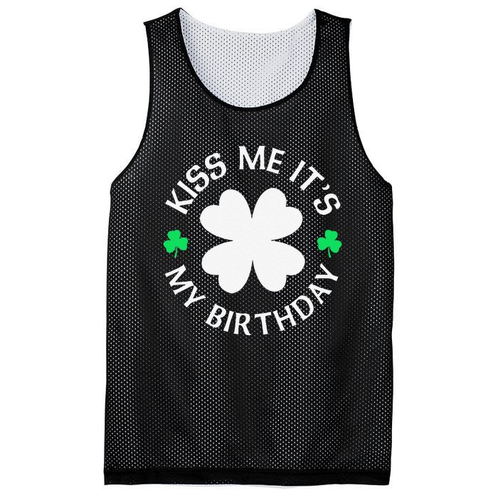 St Patricks Day Kiss Me It's My Birthday Mesh Reversible Basketball Jersey Tank