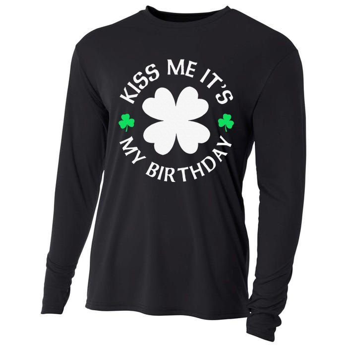 St Patricks Day Kiss Me It's My Birthday Cooling Performance Long Sleeve Crew