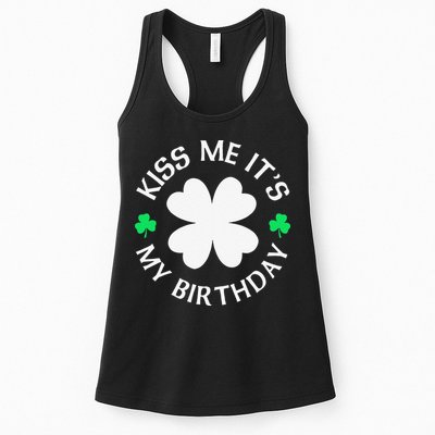 St Patricks Day Kiss Me It's My Birthday Womens Tank Top
