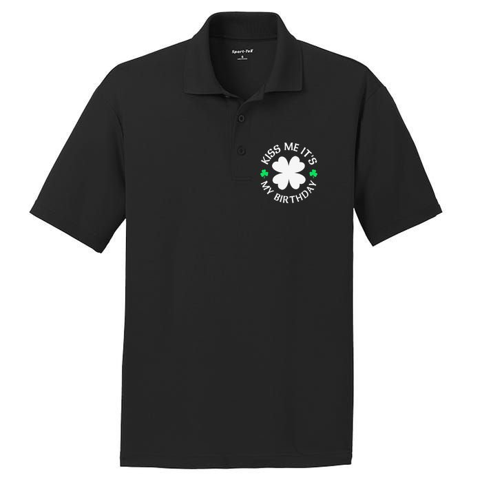 St Patricks Day Kiss Me It's My Birthday PosiCharge RacerMesh Polo