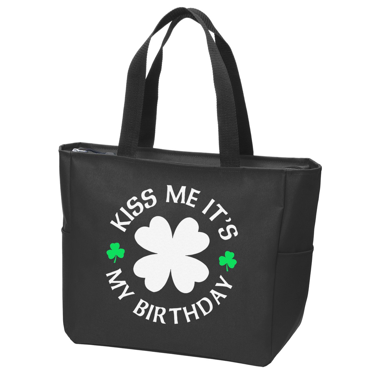 St Patricks Day Kiss Me It's My Birthday Zip Tote Bag