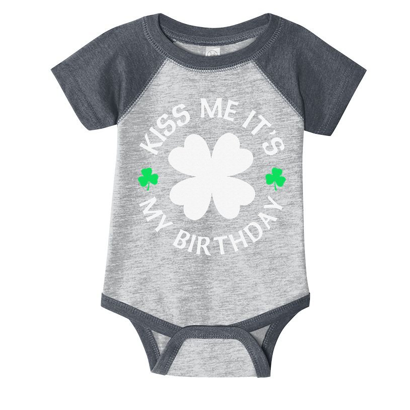 St Patricks Day Kiss Me It's My Birthday Infant Baby Jersey Bodysuit