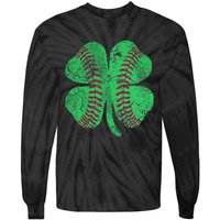 St Patrick's Day Shamrock Baseball Saint Paddy's Tie-Dye Long Sleeve Shirt