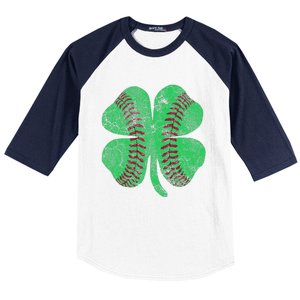 St Patrick's Day Shamrock Baseball Saint Paddy's Baseball Sleeve Shirt