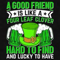 St Patricks Day A Good Friend Is Like A Four Leaf Clover Ladies PosiCharge Tri-Blend Wicking Tank