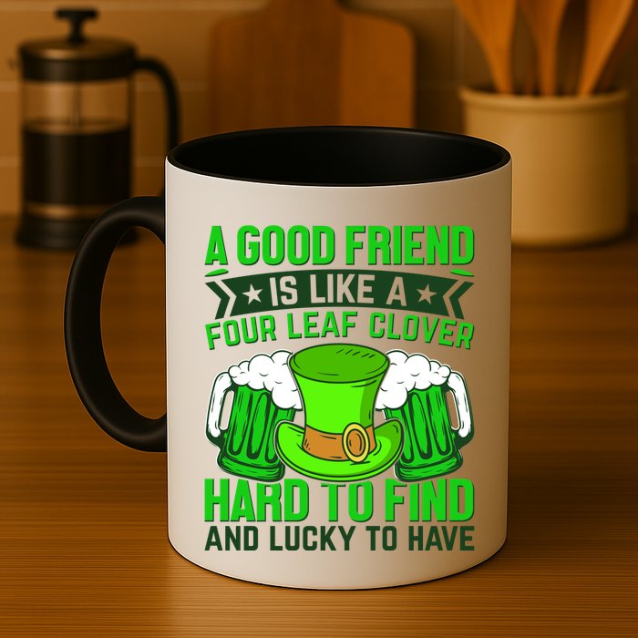 St Patricks Day A Good Friend Is Like A Four Leaf Clover Mug