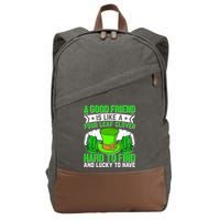 St Patricks Day A Good Friend Is Like A Four Leaf Clover Cotton Canvas Backpack