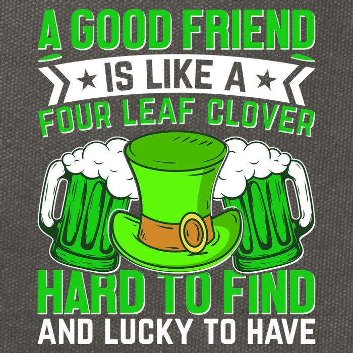 St Patricks Day A Good Friend Is Like A Four Leaf Clover Cotton Canvas Backpack