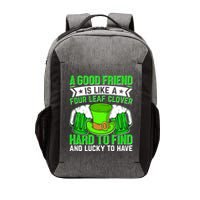 St Patricks Day A Good Friend Is Like A Four Leaf Clover Vector Backpack