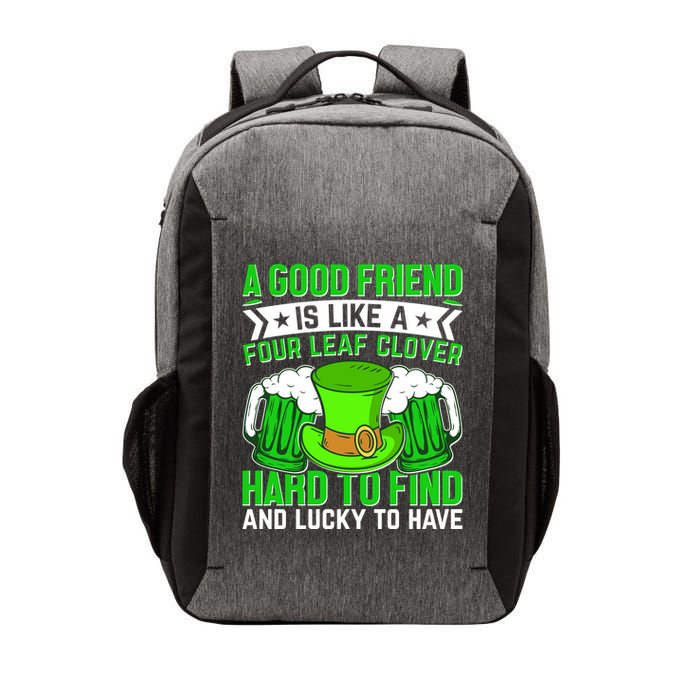 St Patricks Day A Good Friend Is Like A Four Leaf Clover Vector Backpack
