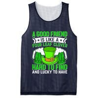 St Patricks Day A Good Friend Is Like A Four Leaf Clover Mesh Reversible Basketball Jersey Tank
