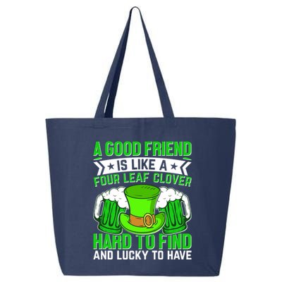 St Patricks Day A Good Friend Is Like A Four Leaf Clover 25L Jumbo Tote