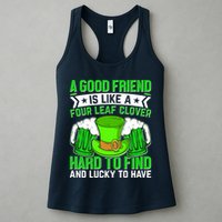 St Patricks Day A Good Friend Is Like A Four Leaf Clover Womens Tank Top