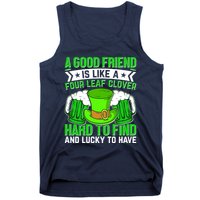St Patricks Day A Good Friend Is Like A Four Leaf Clover Tank Top