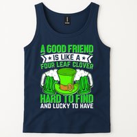 St Patricks Day A Good Friend Is Like A Four Leaf Clover Tank Top