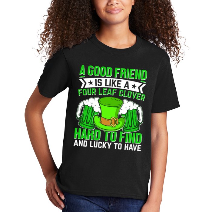St Patricks Day A Good Friend Is Like A Four Leaf Clover Kids T-Shirt