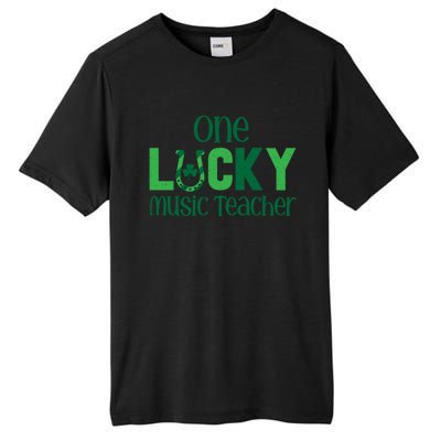 St Patricks Day Matching Costume One Lucky Music Teacher Funny Gift Tall Fusion ChromaSoft Performance T-Shirt