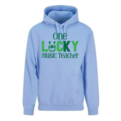 St Patricks Day Matching Costume One Lucky Music Teacher Funny Gift Unisex Surf Hoodie