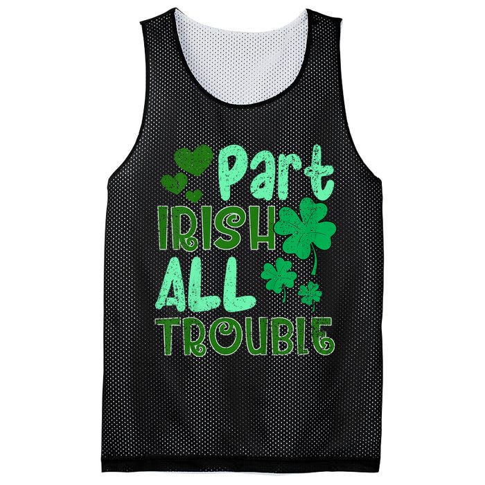 St Patricks Day Part Irish All Trouble Mesh Reversible Basketball Jersey Tank