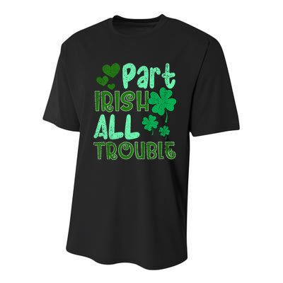 St Patricks Day Part Irish All Trouble Youth Performance Sprint T-Shirt