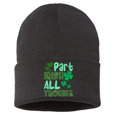St Patricks Day Part Irish All Trouble Sustainable Knit Beanie
