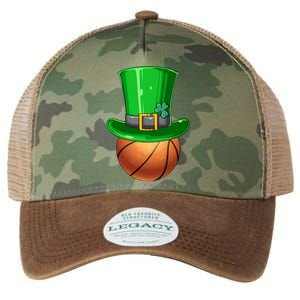 St Patrick's Day Basketball Irish Basketball Leprechaun Hat Gift Legacy Tie Dye Trucker Hat