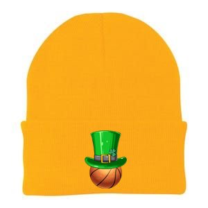 St Patrick's Day Basketball Irish Basketball Leprechaun Hat Gift Knit Cap Winter Beanie